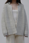 SWAYING/KNIT thick suit collar cardigan SW212SZ90 PS28